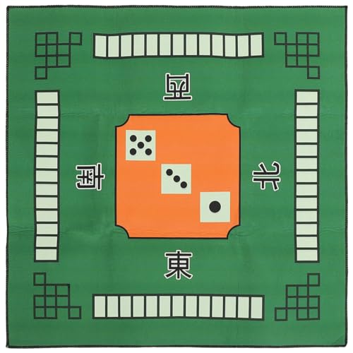 Mahjong-tischdecke Dekorative Mahjong-Matte Mahjong-spielmatten Mahjong Tischdecke Tischmatte Für Brettspiele Mahjong-tischmatten Grüne Spielmatte Mikrofaser Uhr Verdicken von Yardwe