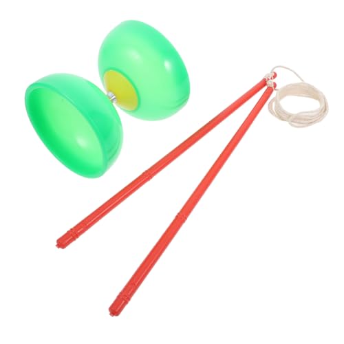 Yardwe 1 Satz Diabolo-Fitnessgeräte Diabolo-Fitness im Freien Fitness-Spielzeug chinesisches Kinderspielzeug Fitness-Diabolo klassisches Diabolo-Spielzeug TPU Light Green von Yardwe