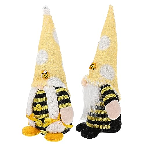 Yardwe 1 Satz Honey Bee Festival Gesichtsloses Kindergeschenk Adventsgeschenke Bee Festival Decoration Ornamente Funny Doll Gnom Festival-szenen-Layout- Pp Baumwolle 2st von Yardwe