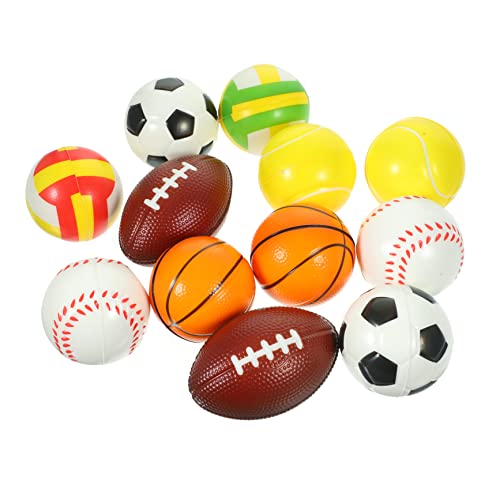 Yardwe 1 Satz Hüpfball Aus Schaumstoff Kinderball Stressabbau Geschenkidee Fuussball - Entlastungsbälle Schaumkugel Rollerball Aus Schaumstoff Gastgeschenk 12st von Yardwe