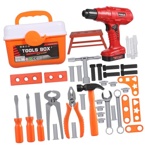 Yardwe 1satz Werkzeug Set Mit Teilen Realistisches Spielzeug Werkzeugset Mit Bohrmaschine Und Aufbewahrungsbox Für Kreatives Spielen Und Lernen Für Jungen Yardwe 1satz Werkzeug Set Mit Teilen Realistisches Spielzeug Werkzeugset Mit Bohrmaschine Und Aufbewahrungsbox Für Kreatives Spielen Und Lernen Für Jungen von Yardwe