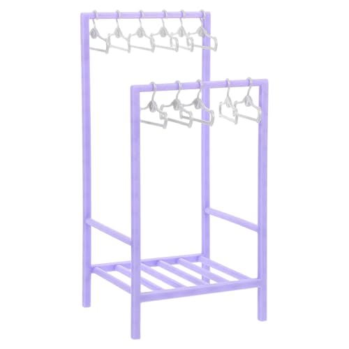 Yardwe 1 Set Miniatur-Kleiderständer für Puppen, Kleiderständer für Puppenhäuser, Mini-Kleiderbügel für Kleiderschrank, Möbelzubehör, 30 cm Yardwe 1 Set Miniatur-Kleiderständer für Puppen, Kleiderständer für Puppenhäuser, Mini-Kleiderbügel für Kleiderschrank, Möbelzubehör, 30 cm von Yardwe