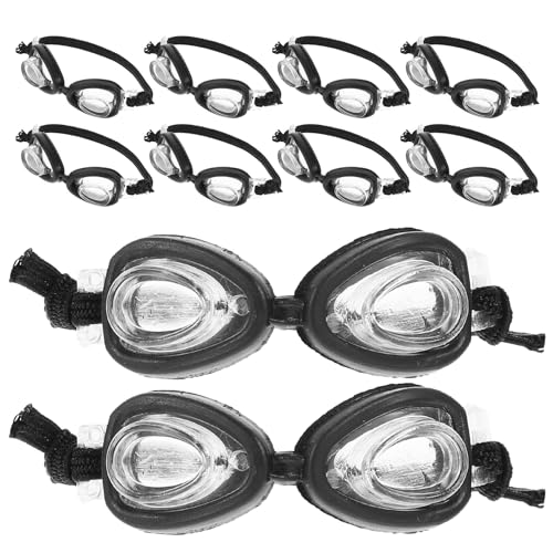 Yardwe 10 Stück Puppenbrillen: Miniatur-Schwimmbrillen Puppenzubehör - Miniatur-Puppenhaus-Schwimmbrillen - Brillen-Anzieh-Requisiten - Puppenhaus-Dekoration Yardwe 10 Stück Puppenbrillen: Miniatur-Schwimmbrillen Puppenzubehör - Miniatur-Puppenhaus-Schwimmbrillen - Brillen-Anzieh-Requisiten - Puppenhaus-Dekoration von Yardwe