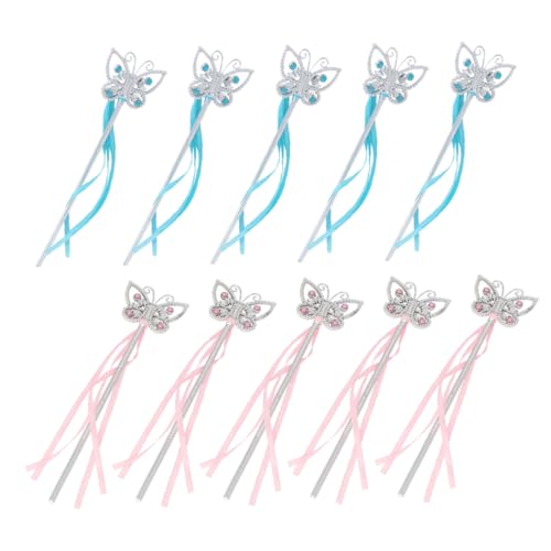 Yardwe 10 Stück Teiliges Feen Zauberstab Mädchen Bunte Schmetterlingsflügel Kreatives Party Cosplay Zubehör Sicher und Zufällige Farbe Zufällige Farbe Yardwe 10 Stück Teiliges Feen Zauberstab Mädchen Bunte Schmetterlingsflügel Kreatives Party Cosplay Zubehör Sicher und Zufällige Farbe Zufällige Farbe von Yardwe