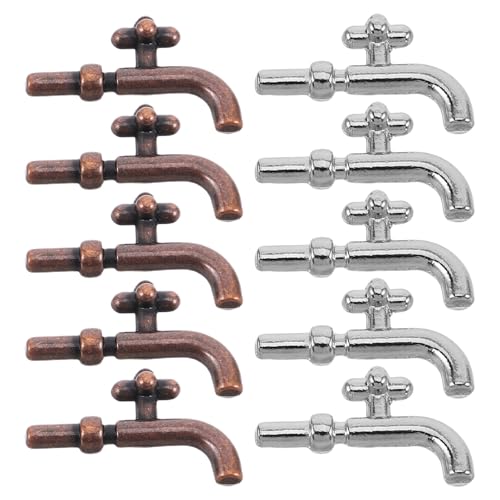 Yardwe 10-teiliges Spülbecken-Spielzeug: Mini-Wasserhahnmodell aus Legierung für Puppenhausküche und Badezimmer – winzige Simulations-Spülbeckenmischbatterie – realistisches Yardwe 10-teiliges Spülbecken-Spielzeug: Mini-Wasserhahnmodell aus Legierung für Puppenhausküche und Badezimmer – winzige Simulations-Spülbeckenmischbatterie – realistisches von Yardwe