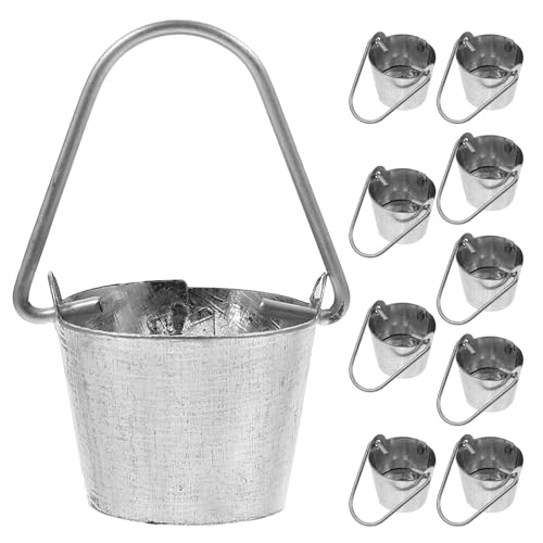 Yardwe 10er Set Miniatur-Metalleimer mit Griff – Kleine Deko für Puppenhaus & Landschaften Yardwe 10er Set Miniatur-Metalleimer mit Griff – Kleine Deko für Puppenhaus & Landschaften von Yardwe
