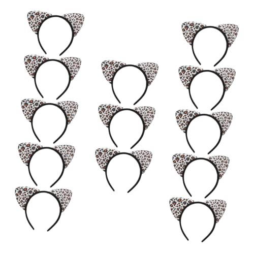 Yardwe 14 Stück Leopard Katzenohren Haarreif Teiliges Leichtes Party Haarband Erwachsene Kostüm Haaraccessoire für Cosplay Geburtstag Halloween Weihnachten Yardwe 14 Stück Leopard Katzenohren Haarreif Teiliges Leichtes Party Haarband Erwachsene Kostüm Haaraccessoire für Cosplay Geburtstag Halloween Weihnachten von Yardwe