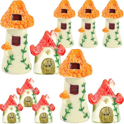 Yardwe 14 Stück Teiliges Miniaturhaus aus Robustem Resin Tragbare Miniaturhäuser zur Vielseitigen Dekoration Realistisch Gestaltete Landschafts-Minihäuser für Büro Wohnzimmer und Yardwe 14 Stück Teiliges Miniaturhaus aus Robustem Resin Tragbare Miniaturhäuser zur Vielseitigen Dekoration Realistisch Gestaltete Landschafts-Minihäuser für Büro Wohnzimmer und von Yardwe