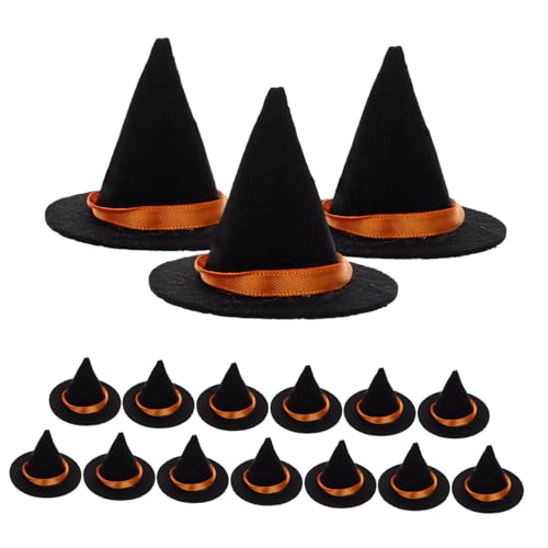 Yardwe 16 Stück Teiliges Mini Hexenhut Robustem Schwarzem Filz Kleine Flaschenverschluss-abdeckungen für Halloween-partydeko Vielseitige Mini-hut-accessoires für DIY Bastelprojekte und Yardwe 16 Stück Teiliges Mini Hexenhut Robustem Schwarzem Filz Kleine Flaschenverschluss-abdeckungen für Halloween-partydeko Vielseitige Mini-hut-accessoires für DIY Bastelprojekte und von Yardwe