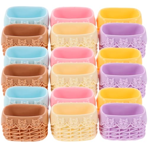 Yardwe 18-teiliger Miniatur-Lebensmittelkorb für Puppenhäuser – Mini-Brotkorb-Modell für Obst, Gemüse, Picknick, Feengarten, Puppenhaus, Küchenzubehör Yardwe 18-teiliger Miniatur-Lebensmittelkorb für Puppenhäuser – Mini-Brotkorb-Modell für Obst, Gemüse, Picknick, Feengarten, Puppenhaus, Küchenzubehör von Yardwe