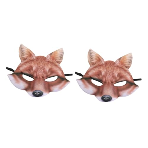 Yardwe 2 Stück Fuchs Maske Halloween-Maske Fuchsmaske Lustiges Halloween Herr Tierische Halbmasken für Erwachsene LED Kojote selbstern machen Gelb Yardwe 2 Stück Fuchs Maske Halloween-Maske Fuchsmaske Lustiges Halloween Herr Tierische Halbmasken für Erwachsene LED Kojote selbstern machen Gelb von Yardwe