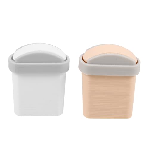 Yardwe 2 Stück Miniatur-Mülleimer für Puppenhausmöbel – Kleiner Plastikeimer mit Deckel für den Schreibtisch – 1:12, niedlicher Mini-Mülleimer für Puppenhaus-Dekoration und Aufbewahrung Yardwe 2 Stück Miniatur-Mülleimer für Puppenhausmöbel – Kleiner Plastikeimer mit Deckel für den Schreibtisch – 1:12, niedlicher Mini-Mülleimer für Puppenhaus-Dekoration und Aufbewahrung von Yardwe