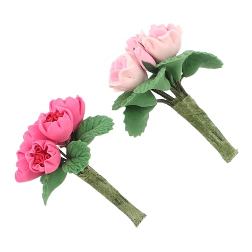 Yardwe 2 Stück Puppenhausmöbel Realistische Mikro-Dekoration für Puppenhaus Miniatur Blumenbouquet für Wohnaccessoires Yardwe 2 Stück Puppenhausmöbel Realistische Mikro-Dekoration für Puppenhaus Miniatur Blumenbouquet für Wohnaccessoires von Yardwe