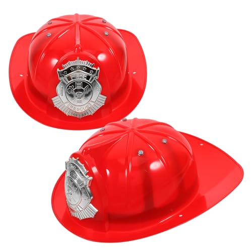 Yardwe 2 Stück Teiliges Feuerwehrhelm für Leichtes Rotes Kunststoff Cosplay Zubehör Verstellbare Feuerwehrmütze für Jungen und Mädchen für Kostümfest Rollenspiel und Party Yardwe 2 Stück Teiliges Feuerwehrhelm für Leichtes Rotes Kunststoff Cosplay Zubehör Verstellbare Feuerwehrmütze für Jungen und Mädchen für Kostümfest Rollenspiel und Party von Yardwe