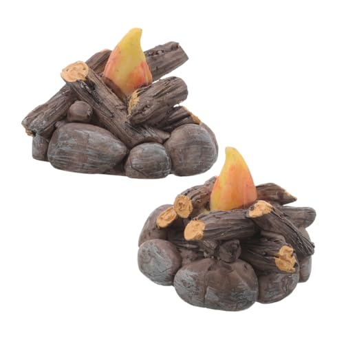 Yardwe 2 Stück Teiliges Miniatur Feuer Realistische Hellbraune Kunstfeuer Modelle Wetterbeständig für Puppenhäuser und Mikro-landschaften Vielseitig für Camping Partydekorationen Yardwe 2 Stück Teiliges Miniatur Feuer Realistische Hellbraune Kunstfeuer Modelle Wetterbeständig für Puppenhäuser und Mikro-landschaften Vielseitig für Camping Partydekorationen von Yardwe