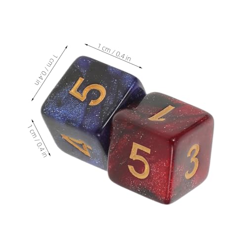 Yardwe 20 Stück Galaxy Shimmer Acrylic Dice Bunte Gravierte Sechsseitige Würfel für Tabletop Spiele Rpgs und Unterricht Space-Thema für Brett Strategiespiele Yardwe 20 Stück Galaxy Shimmer Acrylic Dice Bunte Gravierte Sechsseitige Würfel für Tabletop Spiele Rpgs und Unterricht Space-Thema für Brett Strategiespiele von Yardwe