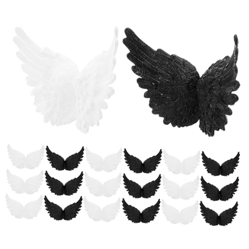 Yardwe 24 Stück Teiliges Kunststoff Engel Flügel Deko für DIY Bastelprojekte Wiederverwendbare Weiße und Schwarze Flügel für Geburtstags Partydekorationen Yardwe 24 Stück Teiliges Kunststoff Engel Flügel Deko für DIY Bastelprojekte Wiederverwendbare Weiße und Schwarze Flügel für Geburtstags Partydekorationen von Yardwe