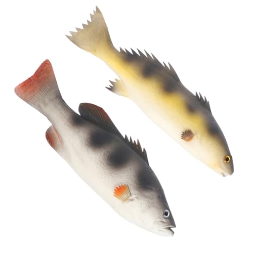 Yardwe 2St künstlicher Fisch lebensähnliches Fischspielzeug Modell des Meereslebens Geschenke für kinder kindergeschenke Kinderspielzeug Modelle Simulation Tierfigur Fisch-Modell Gemüse von Yardwe