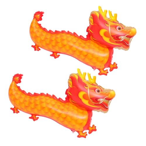 Yardwe 2Stücke Drachenballon Aus Aluminiumfolie Chinesisches Neujahrsdekor Für Feierlichkeiten Innen Und Außendekoration Vielseitig Einsetzbar von Yardwe