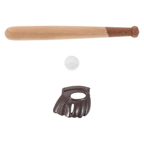 Yardwe 3 Sets Miniatur-Baseballschläger: Puppenhaus-Miniatur-Sportset mit Baseballschläger, Handschuh und Ball für Mini-Sportdekor, Sammler-Bastelprojekte Yardwe 3 Sets Miniatur-Baseballschläger: Puppenhaus-Miniatur-Sportset mit Baseballschläger, Handschuh und Ball für Mini-Sportdekor, Sammler-Bastelprojekte von Yardwe