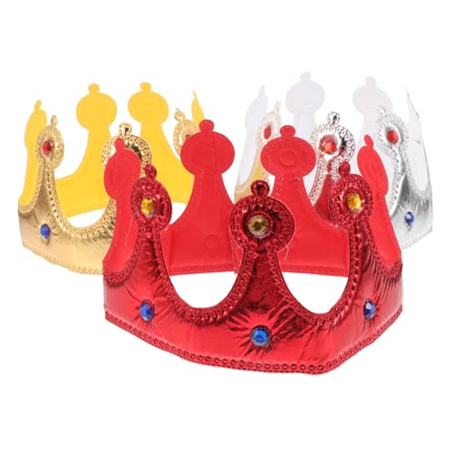 Yardwe 3 Stück Königliches Partyzubehör für Jungen Prinz Geburtstag Krone aus Leicht zu Reinigen für Karneval Schulaufführungen und Kostümpartys Yardwe 3 Stück Königliches Partyzubehör für Jungen Prinz Geburtstag Krone aus Leicht zu Reinigen für Karneval Schulaufführungen und Kostümpartys von Yardwe