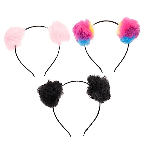 Yardwe 3 Stück Teiliges Haarreif Flauschige Katzenohren Stirnband Weiches Headband für Mädchen Party Kostüm Geburtstag und Cosplay Bunte Farben Bequem und Auffällig Yardwe 3 Stück Teiliges Haarreif Flauschige Katzenohren Stirnband Weiches Headband für Mädchen Party Kostüm Geburtstag und Cosplay Bunte Farben Bequem und Auffällig von Yardwe