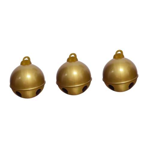 Yardwe 3st Ballonglocken Bälle Aufblasen Riesige Glöckchen Urlaub Hüpfburgen Neujahrsballons Outdoor-weihnachts-hüpfburgen Weihnachtsfeier Luftballons Schlauchboote Im Freien Golden Pvc von Yardwe