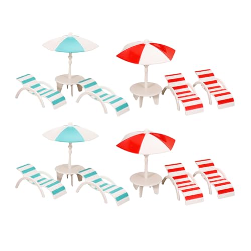 Yardwe 4 Sets Miniatur-Stranddekorationen: Puppenhaus-Modellstühle und -Sonnenschirm – Mini-Ozeanlandschafts-Hausdekoration für Festivalpartys Yardwe 4 Sets Miniatur-Stranddekorationen: Puppenhaus-Modellstühle und -Sonnenschirm – Mini-Ozeanlandschafts-Hausdekoration für Festivalpartys von Yardwe