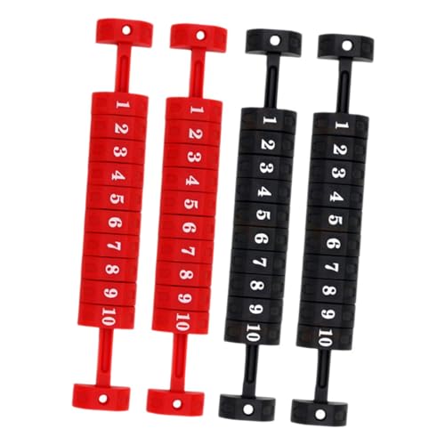 Yardwe Punktezähler Für Tischspiele 4er-Pack Mini-punktemarker Für Tischfußball Fußball Airhockey Fußballtisch Farben Schwarz/rot von Yardwe