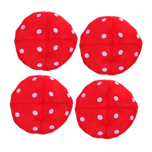 Yardwe 4 Stück Roter Pilzhut mit Weißen Punkten Kleine Kostüm Hüte für Leichter Bequemer Kopfschmuck für Cosplay Party Bühne und Verkleidung Yardwe 4 Stück Roter Pilzhut mit Weißen Punkten Kleine Kostüm Hüte für Leichter Bequemer Kopfschmuck für Cosplay Party Bühne und Verkleidung von Yardwe