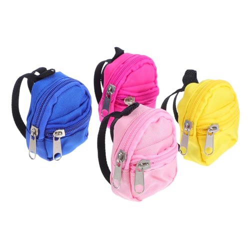 Yardwe 4 Stück Teiliges Mini Puppenrucksack Weiche Hautfreundliche Miniatur-Schulranzen mit Reißverschluss Vielseitiges Zubehör für Puppenhaus und Rollenspiele Tragbar Spielspaß Yardwe 4 Stück Teiliges Mini Puppenrucksack Weiche Hautfreundliche Miniatur-Schulranzen mit Reißverschluss Vielseitiges Zubehör für Puppenhaus und Rollenspiele Tragbar Spielspaß von Yardwe