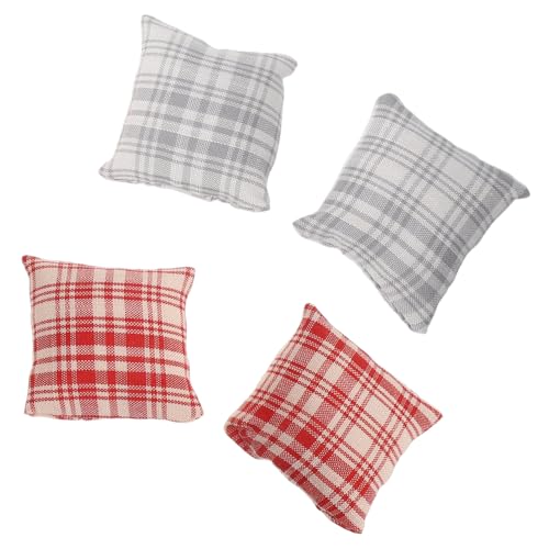 Yardwe 4 Stücke Teiliges Mini Baumwoll-Dollhouse Kissen Kleine Puppenhaus Sofakissen Realistische Miniatur Dekokissen für Puppenmöbel für DIY und Kreative Wohnzimmermodelle Yardwe 4 Stücke Teiliges Mini Baumwoll-Dollhouse Kissen Kleine Puppenhaus Sofakissen Realistische Miniatur Dekokissen für Puppenmöbel für DIY und Kreative Wohnzimmermodelle von Yardwe