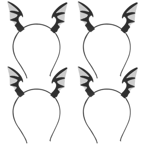Yardwe 4-teiliges Fledermaus-Stirnband: Süßes Halloween-Haar-Accessoire mit Grusel-Motiv – Fledermausohren-Stirnband für Frauen – Halloween-Party-Haarband für Party-Gastgeschenke Yardwe 4-teiliges Fledermaus-Stirnband: Süßes Halloween-Haar-Accessoire mit Grusel-Motiv – Fledermausohren-Stirnband für Frauen – Halloween-Party-Haarband für Party-Gastgeschenke von Yardwe
