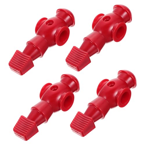 Yardwe 4Pcs Foosball Accessoires Game Tisch Fußballmaschine Fußball Figuren Foosball Tisch Männer Ersatz Mini Fußball Ersatzfußball Fußball Fußballspiel Bälle Spielzeugharz Rot von Yardwe