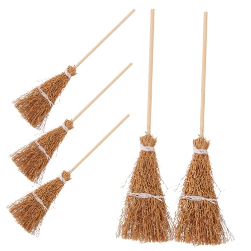 Yardwe 5 Stück Mini Handgefertigte Besen für Puppenhaus Süße Requisiten für Kreative Gestaltung und DIY Szenen für Miniaturmöbel Sammler Yardwe 5 Stück Mini Handgefertigte Besen für Puppenhaus Süße Requisiten für Kreative Gestaltung und DIY Szenen für Miniaturmöbel Sammler von Yardwe