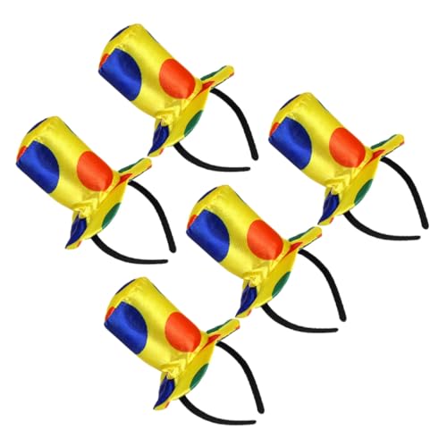 Yardwe 5 Stück Teiliges Clown-haarreif Bunten Kleinen Hüten Lustige Circus-kostüm-accessoires für Erwachsene Leicht und Bequem für Halloween Karneval Geburtstagsfeiern und Festlichkeiten Yardwe 5 Stück Teiliges Clown-haarreif Bunten Kleinen Hüten Lustige Circus-kostüm-accessoires für Erwachsene Leicht und Bequem für Halloween Karneval Geburtstagsfeiern und Festlichkeiten von Yardwe