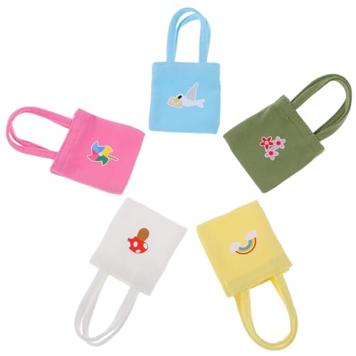 Yardwe 5 Stück Teiliges Mini Canvas Schultertaschen Bunte Mini Tragetaschen aus Robustem Segeltuch Langlebige Puppenaccessoires für Dollhouse Modische Taschen für Puppen und Sammler Yardwe 5 Stück Teiliges Mini Canvas Schultertaschen Bunte Mini Tragetaschen aus Robustem Segeltuch Langlebige Puppenaccessoires für Dollhouse Modische Taschen für Puppen und Sammler von Yardwe