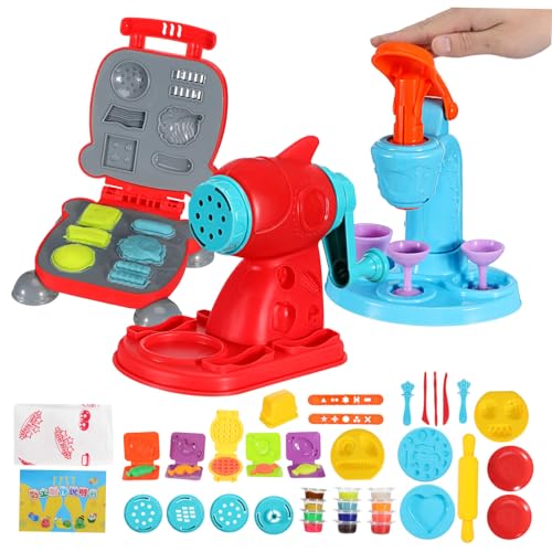 Yardwe 51 Teiliges Knete Spielset für Hamburger Nudel und Eismaschinen Buntes Knetwerkzeug für Kreatives Feinmotorik für Mädchen und Jungen Ab Jahren Yardwe 51 Teiliges Knete Spielset für Hamburger Nudel und Eismaschinen Buntes Knetwerkzeug für Kreatives Feinmotorik für Mädchen und Jungen Ab Jahren von Yardwe