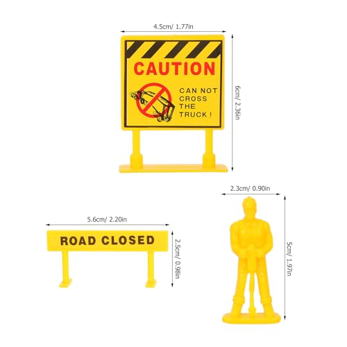 Yardwe 6 Beutel Spielzeug-Verkehrssignal-Dekor, Mini-BAU-Barrikaden-Szenenmodell, kleine Straßensperrenschilder für Kindergeburtstage und Festliche Präsentationen Yardwe 6 Beutel Spielzeug-Verkehrssignal-Dekor, Mini-BAU-Barrikaden-Szenenmodell, kleine Straßensperrenschilder für Kindergeburtstage und Festliche Präsentationen von Yardwe