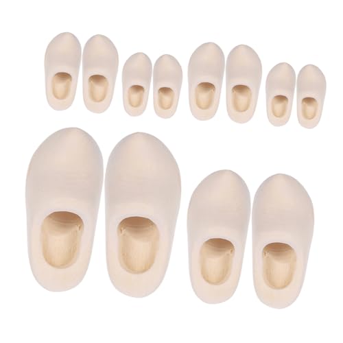 Yardwe 6 Paare Miniatur Holzschuhe Unfertige Holzschuhe für DIY Bastelprojekte Mini Holzclogs für Puppenhaus Zubehör und Kreative Rollenspiele Yardwe 6 Paare Miniatur Holzschuhe Unfertige Holzschuhe für DIY Bastelprojekte Mini Holzclogs für Puppenhaus Zubehör und Kreative Rollenspiele von Yardwe