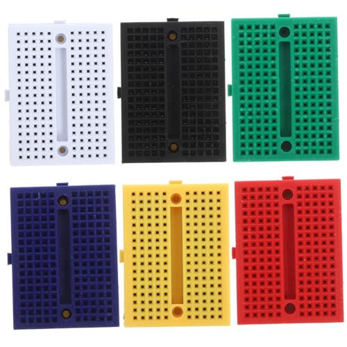 Yardwe 6 Stück Teiliges Mini Breadboard Lötfrei Steckbrett für Wissenschaftliche Experimente Stabiles Steckbrett für Kleine Schaltungen Laborbedarf Yardwe 6 Stück Teiliges Mini Breadboard Lötfrei Steckbrett für Wissenschaftliche Experimente Stabiles Steckbrett für Kleine Schaltungen Laborbedarf von Yardwe
