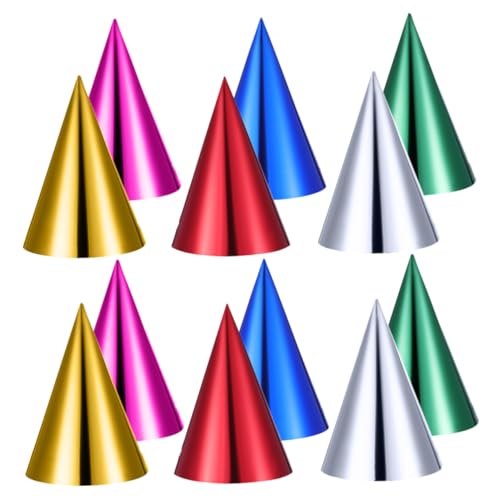 Yardwe 60 Stück Geburtstagskegel Hüte Metallisch Bunte Papier Partyhüte Wiederverwendbar Leicht Für Feierlichkeiten Dekorationen Yardwe 60 Stück Geburtstagskegel Hüte Metallisch Bunte Papier Partyhüte Wiederverwendbar Leicht Für Feierlichkeiten Dekorationen von Yardwe