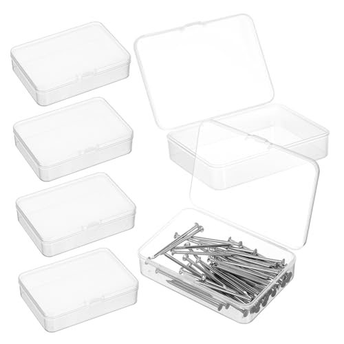 Yardwe 6St Kleine Kartenhalter für Spielkarten Sammelkarten- Kartenhülle kleine Box Plastikbox Perlenorganisator kleine Organizer-Boxen Transparent von Yardwe