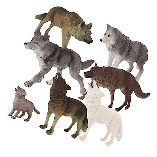 Yardwe 7stücke Realistische Wolf Figuren Wolfs Tiere Spielzeug Kuchen Topper Dekoration Garten Schreibtisch Yardwe 7stücke Realistische Wolf Figuren Wolfs Tiere Spielzeug Kuchen Topper Dekoration Garten Schreibtisch von Yardwe