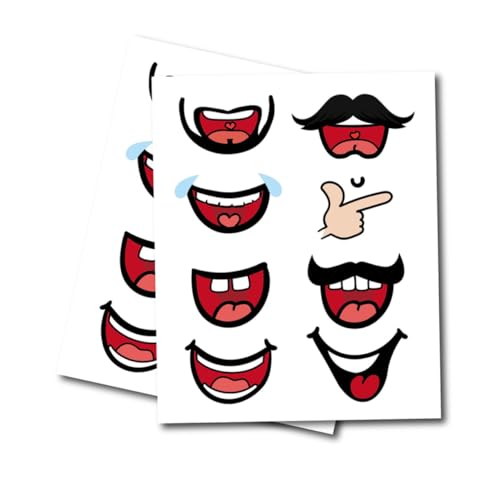 Yardwe 8 Packungen Lippenförmige Aufkleber für Gesichtsmasken Selbstklebende Dekorative Smile Sticker aus Hochwertigem Kunststoff Wiederverwendbar Abziehbar Für Saubere Glatte Yardwe 8 Packungen Lippenförmige Aufkleber für Gesichtsmasken Selbstklebende Dekorative Smile Sticker aus Hochwertigem Kunststoff Wiederverwendbar Abziehbar Für Saubere Glatte von Yardwe