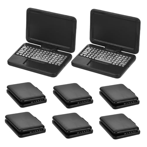 Yardwe 8 Stück Teiliges Klappbare Puppenhaus-laptops aus Kunststoff Realistische Detailreiche Miniatur-Computer für Kreatives Rollenspiel und Frühe Bildung Yardwe 8 Stück Teiliges Klappbare Puppenhaus-laptops aus Kunststoff Realistische Detailreiche Miniatur-Computer für Kreatives Rollenspiel und Frühe Bildung von Yardwe