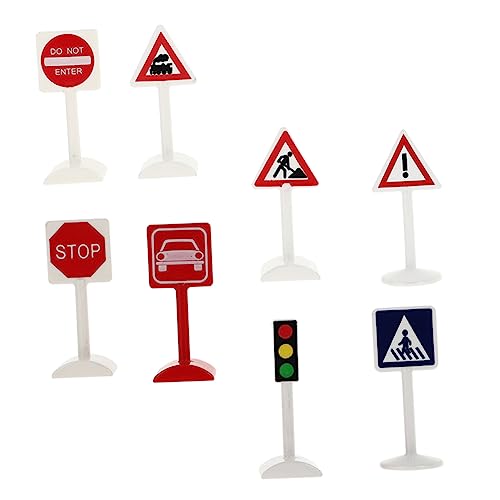 Yardwe 8Stücke Verkehrszeichen Indikatoren Für Kreative Spielszenen Fördern Motorische Fähigkeiten Und Fantasie Für von Yardwe