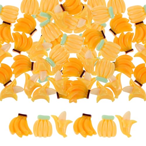 Yardwe 90 Stück Miniatur-Bananen aus Kunstharz: 1/12 Mini-Obstdekor für Puppenhauszubehör – Realistisches Fake-Bananenmodell – Feengarten-Dekoration Yardwe 90 Stück Miniatur-Bananen aus Kunstharz: 1/12 Mini-Obstdekor für Puppenhauszubehör – Realistisches Fake-Bananenmodell – Feengarten-Dekoration von Yardwe