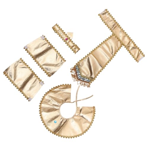 Yardwe Ägyptisches Halloween Cosplay Kostümset mit Verstellbarem Pharaonengürtel und Kopf und Armbändern Teiliges Partyaccessoire für Ägyptische Themen und Bühnenaufführungen Yardwe Ägyptisches Halloween Cosplay Kostümset mit Verstellbarem Pharaonengürtel und Kopf und Armbändern Teiliges Partyaccessoire für Ägyptische Themen und Bühnenaufführungen von Yardwe