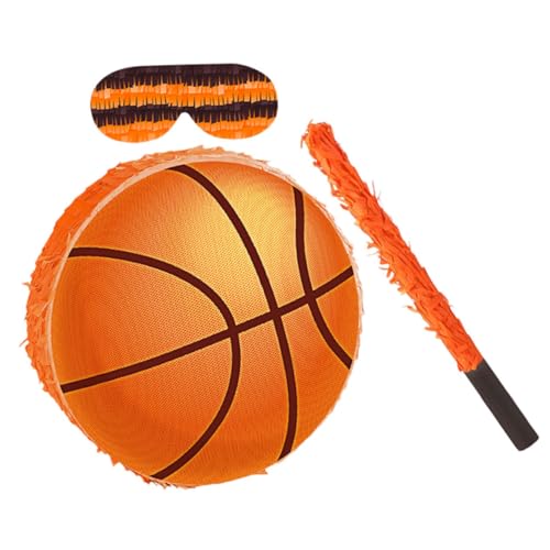 Yardwe Basketball Pinata aus Robustem Karton mit Füllöffnung und Aufkleber Bunte Partydeko für Sportliche Kindergeburtstage Inklusive Bat Augenbinde und Konfetti für Spiele und Yardwe Basketball Pinata aus Robustem Karton mit Füllöffnung und Aufkleber Bunte Partydeko für Sportliche Kindergeburtstage Inklusive Bat Augenbinde und Konfetti für Spiele und von Yardwe